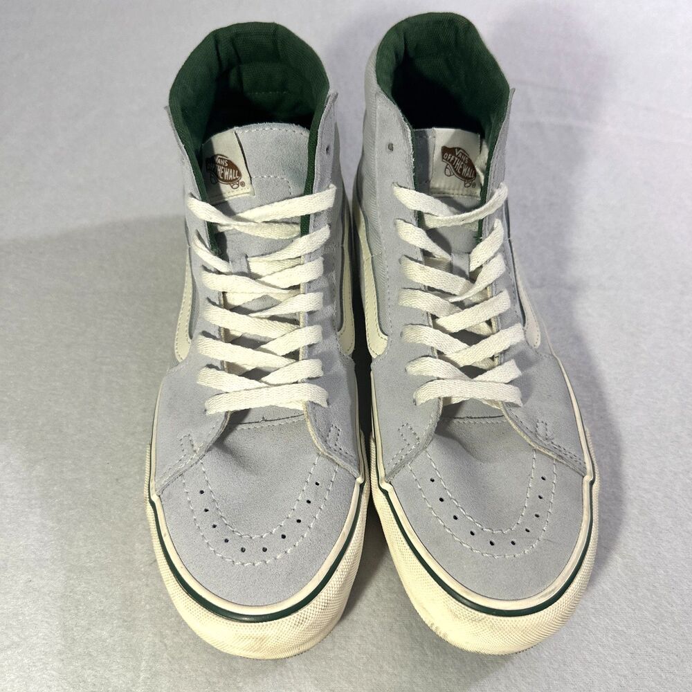 Vans Sk8-Hi Shoe Mens Size 9 Blue Grey Suede Classic Skate Hi Top VR3 Cush